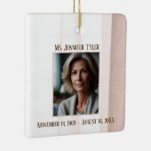 Roze in liefdevolle herinnering begrafenismonument keramisch ornament (Rechts)