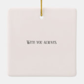 Roze in liefdevolle herinnering begrafenismonument keramisch ornament (Achterkant)