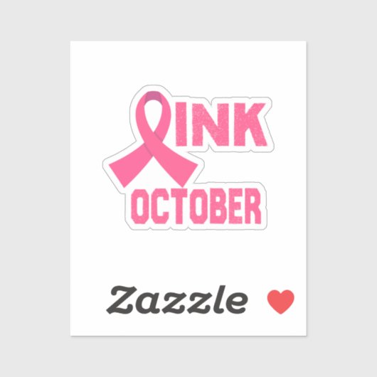 Roze in oktober sticker (Vel)