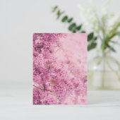 Roze in roze briefkaart (Staand voorkant)