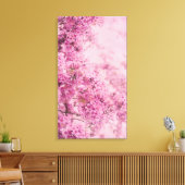 Roze in roze canvas afdruk (Insitu (Woonkamer))