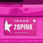 Roze in Texas Nummerplaat<br><div class="desc">Roze in Texas - de Lone Ranger State.</div>
