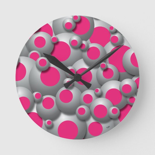 Roze  in zakjes ronde klok (Voorkant)
