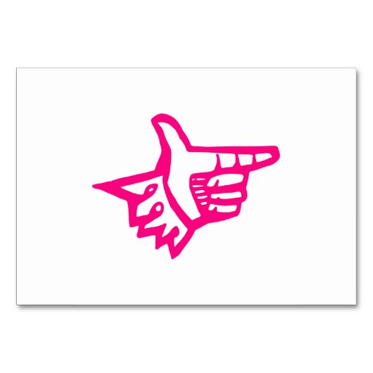 Roze index kaart (Achterkant)