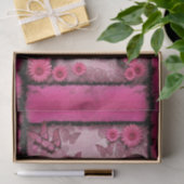Roze Industriële Vlinder met Bloemen Decoupage Tissuepapier (Geschenk)