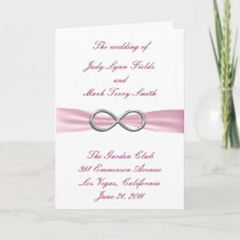 Roze Infinity Trouwprogramma Kaart