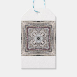roze ingesloten Aztec geïnspireerd patroon Cadeaulabel