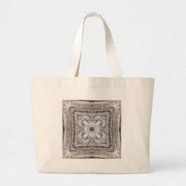  roze ingesloten Aztec geïnspireerd patroon Grote Tote Bag