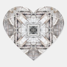  roze ingesloten Aztec geïnspireerd patroon Hart Sticker