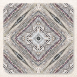  roze ingesloten Aztec geïnspireerd patroon Kartonnen Onderzetters