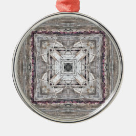  roze ingesloten Aztec geïnspireerd patroon Metalen Ornament