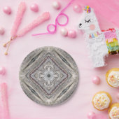 roze ingesloten Aztec geïnspireerd patroon Papieren Bordje (Feest)