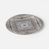 roze ingesloten Aztec geïnspireerd patroon Papieren Bordje (Gekanteld)