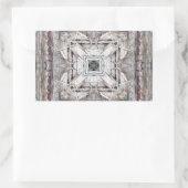 roze ingesloten Aztec geïnspireerd patroon Rechthoekige Sticker (Tas)