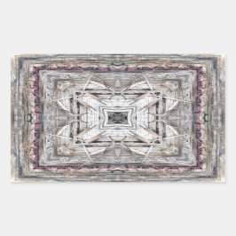  roze ingesloten Aztec geïnspireerd patroon Rechthoekige Sticker