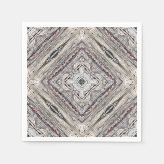  roze ingesloten Aztec geïnspireerd patroon Servetten (Voorkant)
