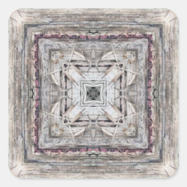  roze ingesloten Aztec geïnspireerd patroon Vierkante Sticker