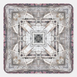  roze ingesloten Aztec geïnspireerd patroon Vierkante Sticker