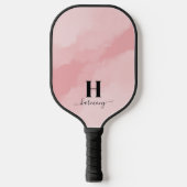 Roze Initiaal Monogram Pickleball Paddle (Voorkant)