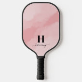 Roze Initiaal Monogram Pickleball Paddle (Achterkant)