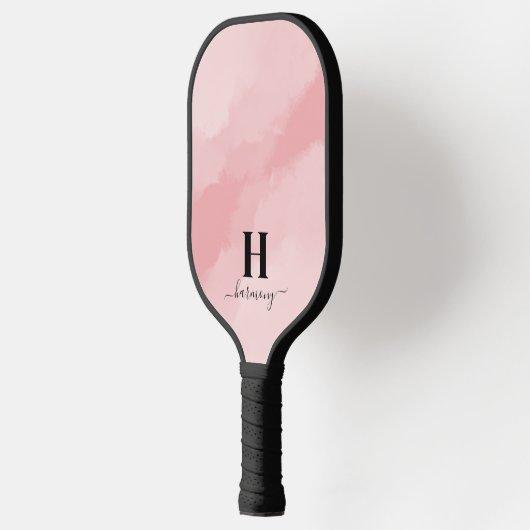 Roze Initiaal Monogram Pickleball Paddle (Links)
