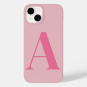 Roze Initiaal Naam Gepersonaliseerd Monogram Ontwe Case-Mate iPhone Case (Achterkant)