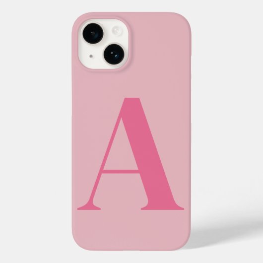 Roze Initiaal Naam Gepersonaliseerd Monogram Ontwe Case-Mate iPhone Case (Achterkant)