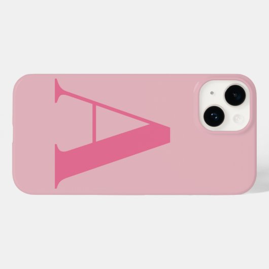 Roze Initiaal Naam Gepersonaliseerd Monogram Ontwe Case-Mate iPhone Case (Achterkant (horizontaal))
