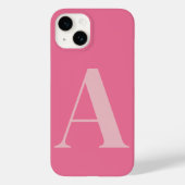 Roze Initiaal Naam Gepersonaliseerd Monogram Ontwe Case-Mate iPhone Case (Achterkant)
