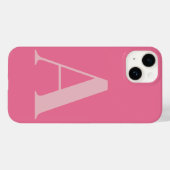 Roze Initiaal Naam Gepersonaliseerd Monogram Ontwe Case-Mate iPhone Case (Achterkant (horizontaal))