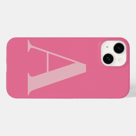 Roze Initiaal Naam Gepersonaliseerd Monogram Ontwe Case-Mate iPhone Case (Achterkant (horizontaal))