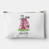 Roze Initiaal naam monogram Etui (Achterkant)