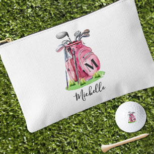 Roze Initiaal naam monogram Etui