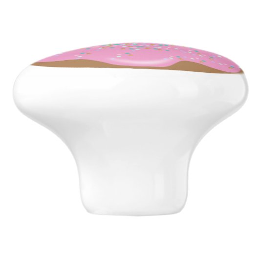 Roze inkeping Donut Doughnut Kabinet Knop Drawer P (Zijkant)