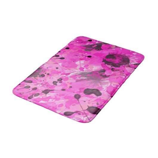 Roze inkt badmat (Gekanteld)