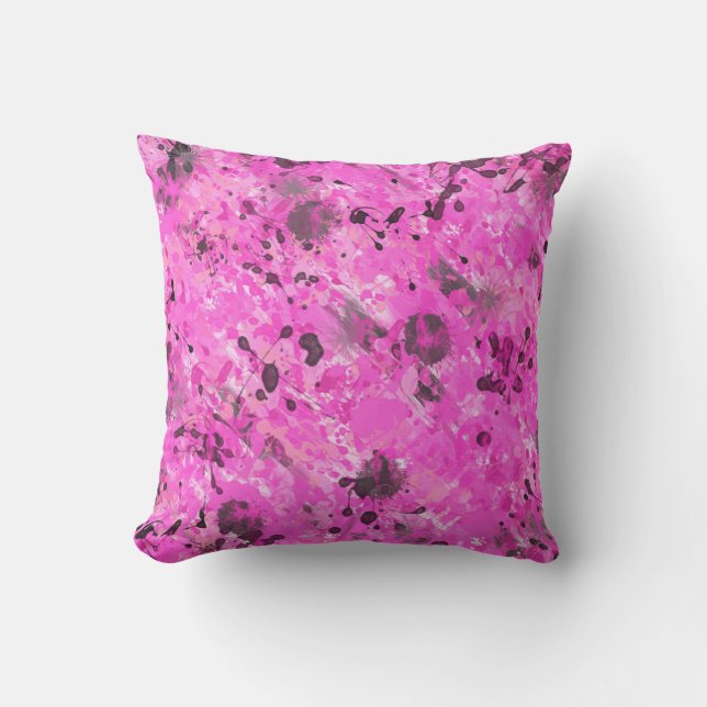 Roze Inkt Buitenkussen (Voorkant)