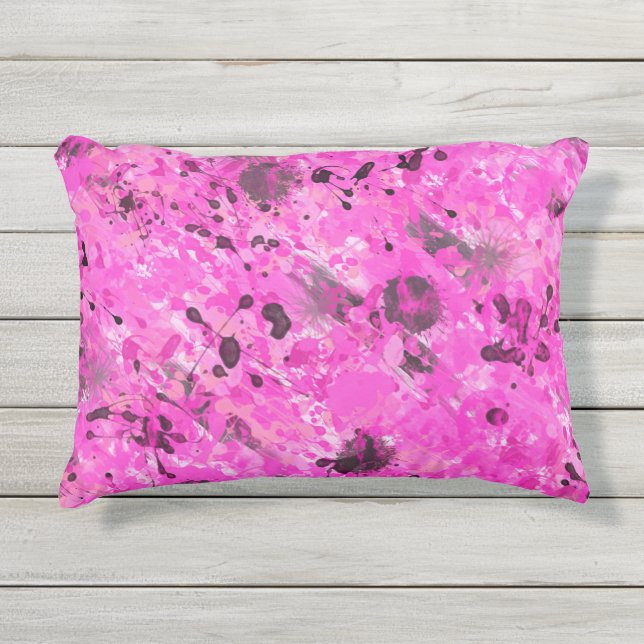 Roze inkt buitenkussen (Voorkant)