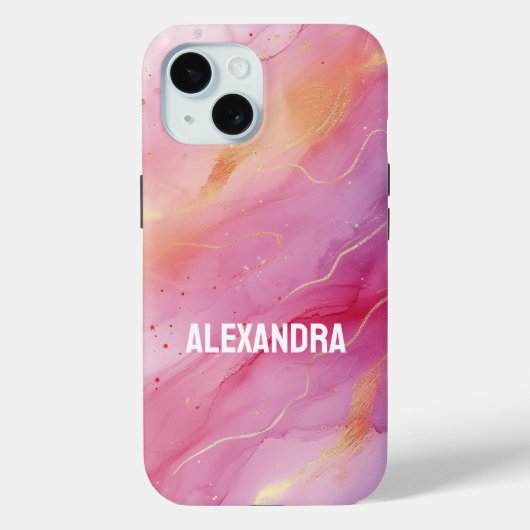 Roze inkt Case-Mate iPhone case (Achterkant)