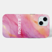 Roze inkt Case-Mate iPhone case (Achterkant (horizontaal))