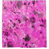 Roze inkt douchegordijn (Voorkant)