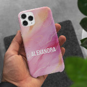 Roze inkt iPhone 15 case
