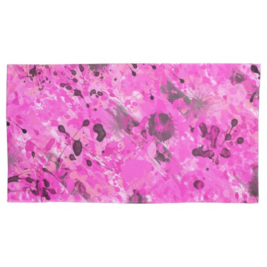 Roze inkt kussensloop (Voorkant-Links)