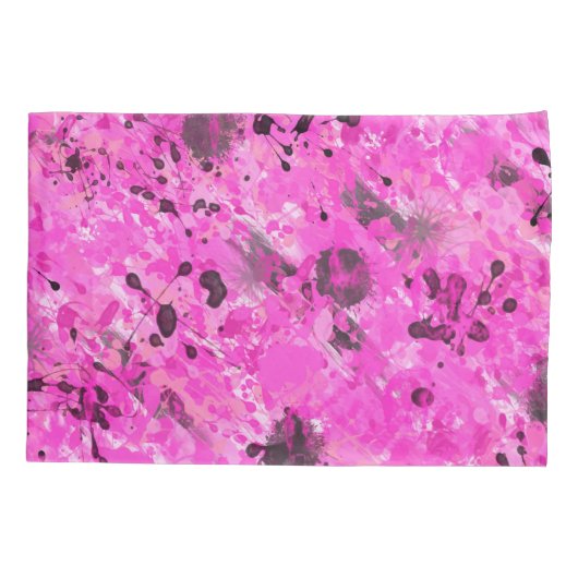 Roze inkt kussensloop (Achterkant-Links)