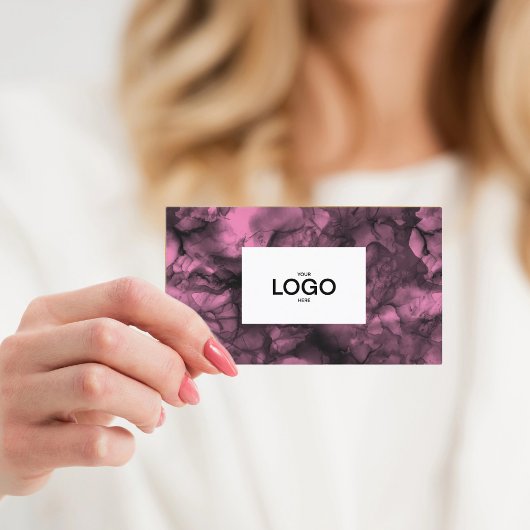 Roze inkt logo Visitekaartje