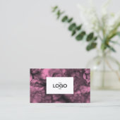 Roze inkt logo Visitekaartje (Staand voorkant)