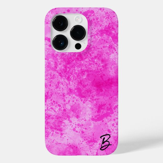 Roze Inkt Mess Gepersonaliseerde Telefoonhoes Case-Mate iPhone Case (Achterkant)