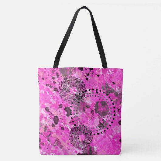 Roze inkt tote bag (Voorkant)