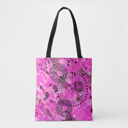 Roze inkt tote bag (Voorkant)