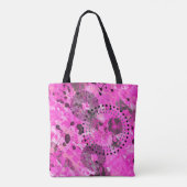 Roze inkt tote bag (Achterkant)