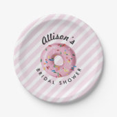 Roze inktprinkel Donut Shop Paper Bord (Voorkant)
